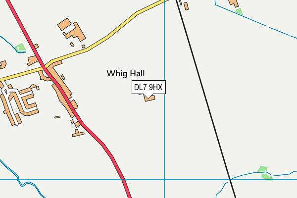 DL7 9HX map - OS VectorMap District (Ordnance Survey) DL7 9HX map - OS VectorMap District (Ordnance Survey)