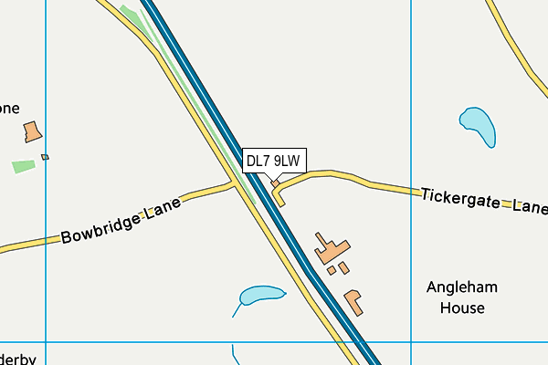DL7 9LW map - OS VectorMap District (Ordnance Survey) DL7 9LW map - OS VectorMap District (Ordnance Survey)