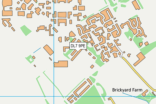 DL7 9PE map - OS VectorMap District (Ordnance Survey) DL7 9PE map - OS VectorMap District (Ordnance Survey)