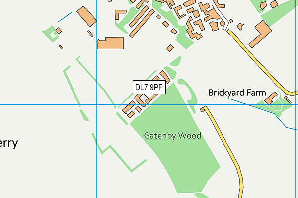 DL7 9PF map - OS VectorMap District (Ordnance Survey) DL7 9PF map - OS VectorMap District (Ordnance Survey)