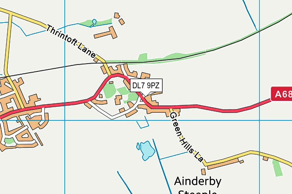 DL7 9PZ map - OS VectorMap District (Ordnance Survey) DL7 9PZ map - OS VectorMap District (Ordnance Survey)