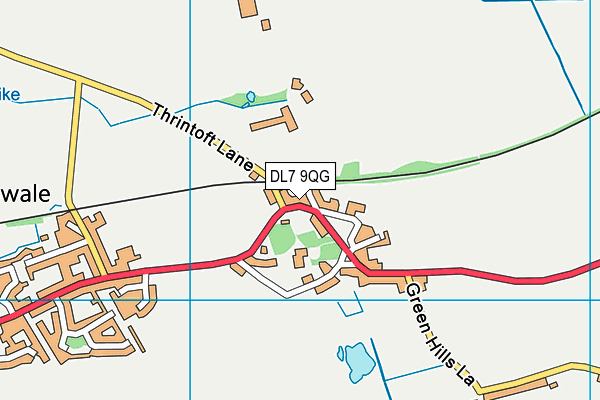 DL7 9QG map - OS VectorMap District (Ordnance Survey) DL7 9QG map - OS VectorMap District (Ordnance Survey)