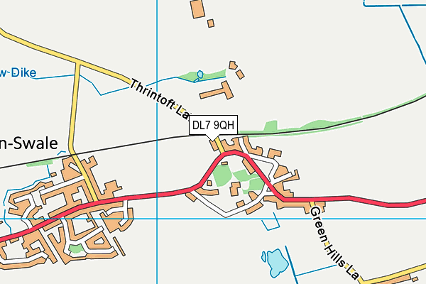 DL7 9QH map - OS VectorMap District (Ordnance Survey) DL7 9QH map - OS VectorMap District (Ordnance Survey)