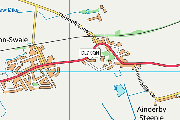 DL7 9QN map - OS VectorMap District (Ordnance Survey) DL7 9QN map - OS VectorMap District (Ordnance Survey)