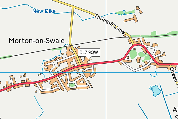 DL7 9QW map - OS VectorMap District (Ordnance Survey) DL7 9QW map - OS VectorMap District (Ordnance Survey)