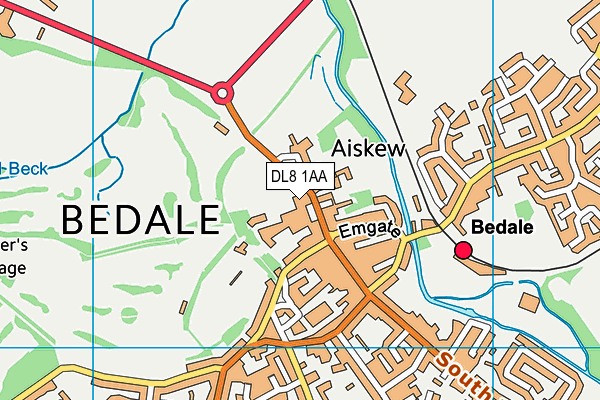 DL8 1AA map - OS VectorMap District (Ordnance Survey) DL8 1AA map - OS VectorMap District (Ordnance Survey)