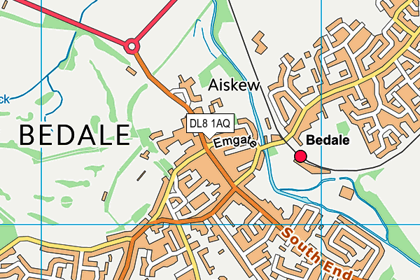 DL8 1AQ map - OS VectorMap District (Ordnance Survey) DL8 1AQ map - OS VectorMap District (Ordnance Survey)
