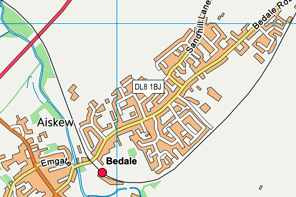 DL8 1BJ map - OS VectorMap District (Ordnance Survey) DL8 1BJ map - OS VectorMap District (Ordnance Survey)