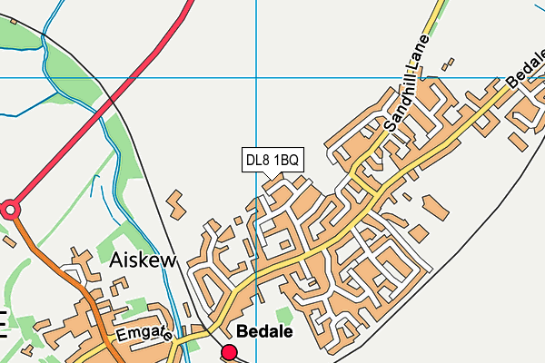 DL8 1BQ map - OS VectorMap District (Ordnance Survey)