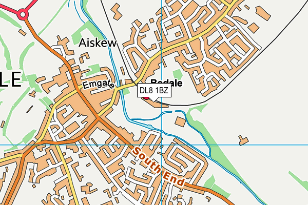 DL8 1BZ map - OS VectorMap District (Ordnance Survey)
