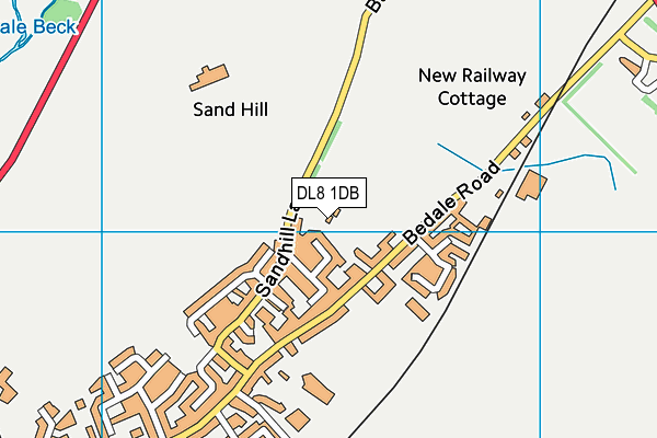 DL8 1DB map - OS VectorMap District (Ordnance Survey) DL8 1DB map - OS VectorMap District (Ordnance Survey)