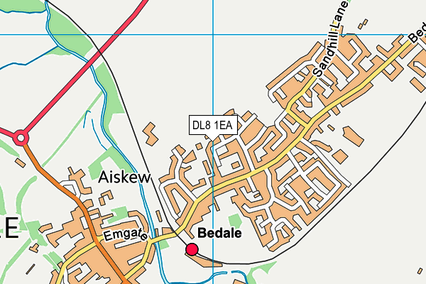 DL8 1EA map - OS VectorMap District (Ordnance Survey) DL8 1EA map - OS VectorMap District (Ordnance Survey)