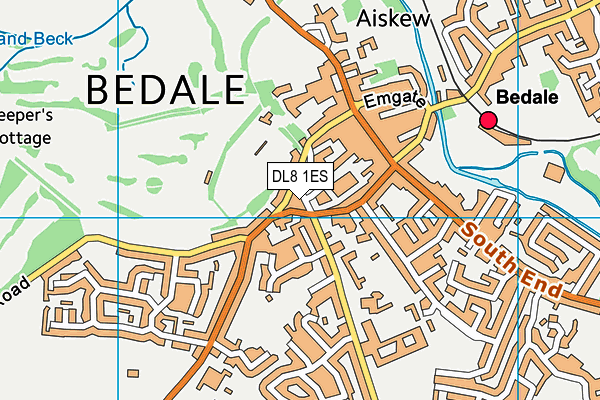 DL8 1ES map - OS VectorMap District (Ordnance Survey) DL8 1ES map - OS VectorMap District (Ordnance Survey)