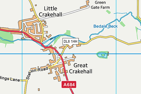 DL8 1HH map - OS VectorMap District (Ordnance Survey) DL8 1HH map - OS VectorMap District (Ordnance Survey)