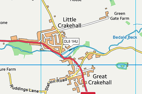 DL8 1HU map - OS VectorMap District (Ordnance Survey) DL8 1HU map - OS VectorMap District (Ordnance Survey)