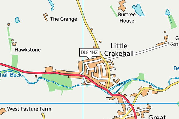 DL8 1HZ map - OS VectorMap District (Ordnance Survey) DL8 1HZ map - OS VectorMap District (Ordnance Survey)