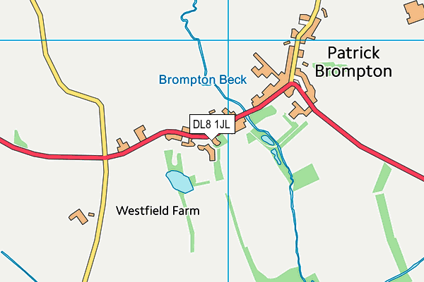 DL8 1JL map - OS VectorMap District (Ordnance Survey)