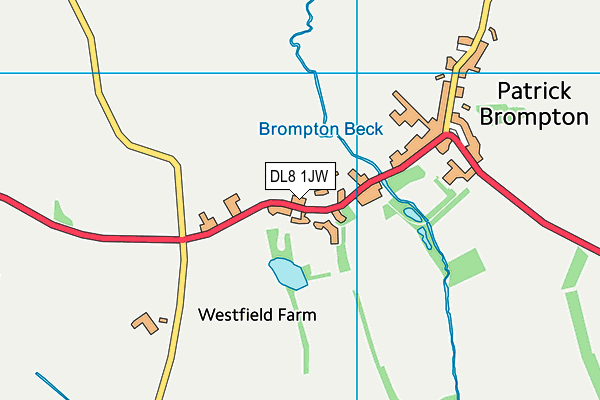 DL8 1JW map - OS VectorMap District (Ordnance Survey) DL8 1JW map - OS VectorMap District (Ordnance Survey)
