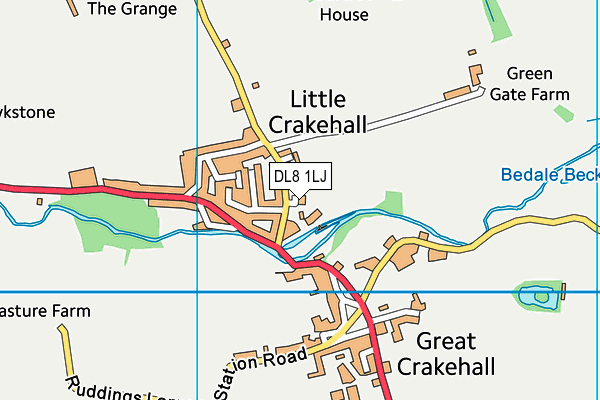 DL8 1LJ map - OS VectorMap District (Ordnance Survey) DL8 1LJ map - OS VectorMap District (Ordnance Survey)