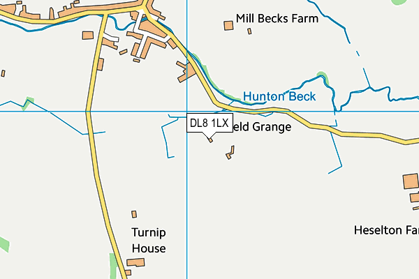 DL8 1LX map - OS VectorMap District (Ordnance Survey) DL8 1LX map - OS VectorMap District (Ordnance Survey)