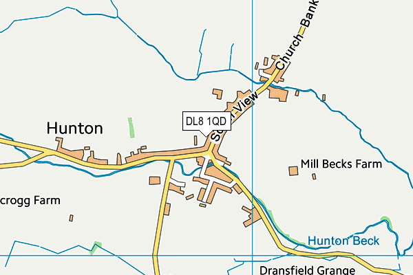 DL8 1QD map - OS VectorMap District (Ordnance Survey) DL8 1QD map - OS VectorMap District (Ordnance Survey)