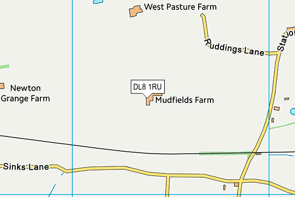 DL8 1RU map - OS VectorMap District (Ordnance Survey) DL8 1RU map - OS VectorMap District (Ordnance Survey)