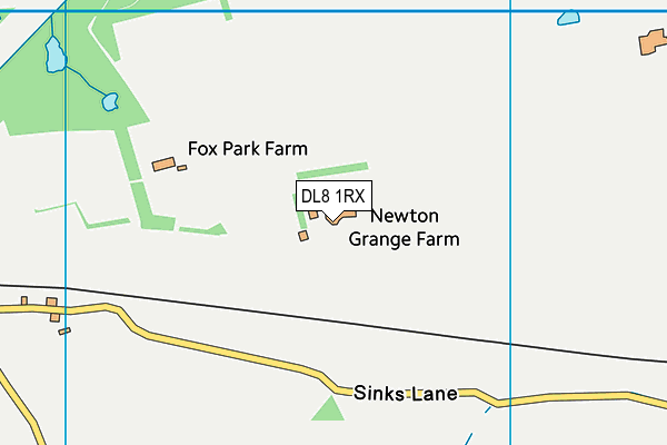 DL8 1RX map - OS VectorMap District (Ordnance Survey)