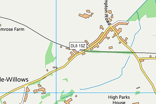 DL8 1SZ map - OS VectorMap District (Ordnance Survey) DL8 1SZ map - OS VectorMap District (Ordnance Survey)