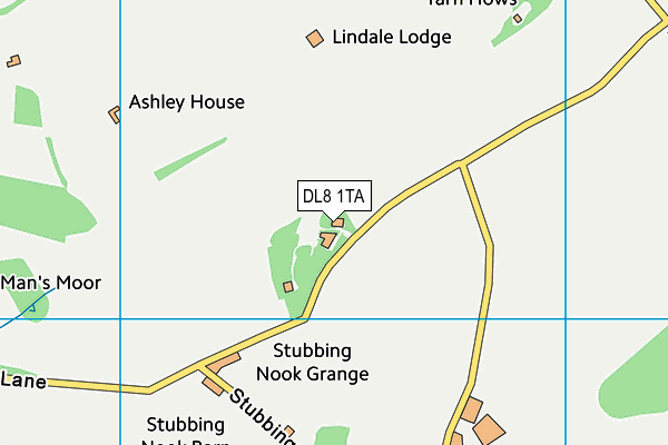 DL8 1TA map - OS VectorMap District (Ordnance Survey) DL8 1TA map - OS VectorMap District (Ordnance Survey)