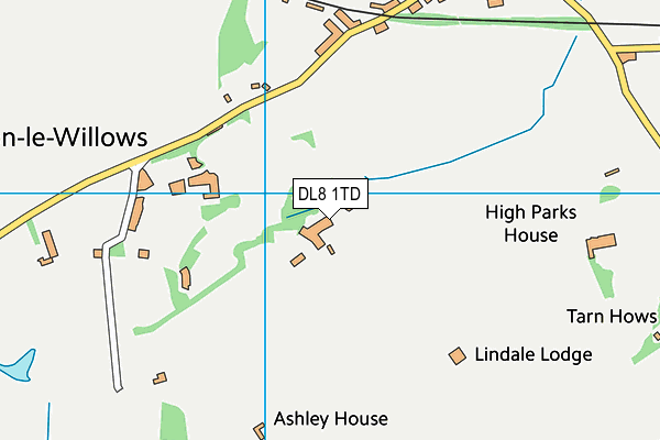 DL8 1TD map - OS VectorMap District (Ordnance Survey) DL8 1TD map - OS VectorMap District (Ordnance Survey)