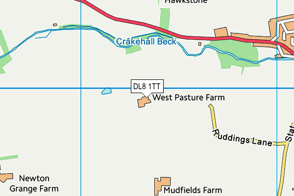 DL8 1TT map - OS VectorMap District (Ordnance Survey) DL8 1TT map - OS VectorMap District (Ordnance Survey)