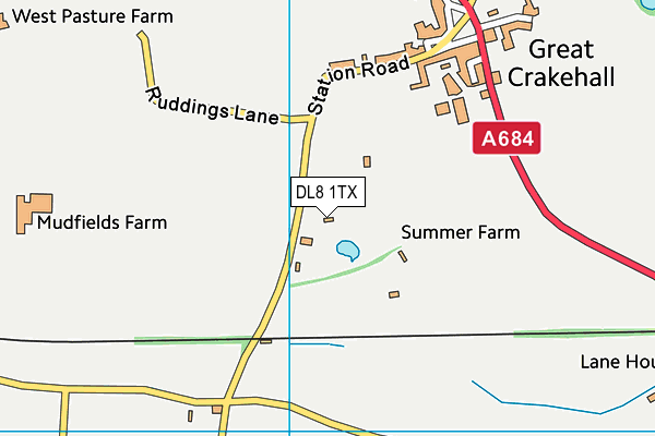 DL8 1TX map - OS VectorMap District (Ordnance Survey) DL8 1TX map - OS VectorMap District (Ordnance Survey)