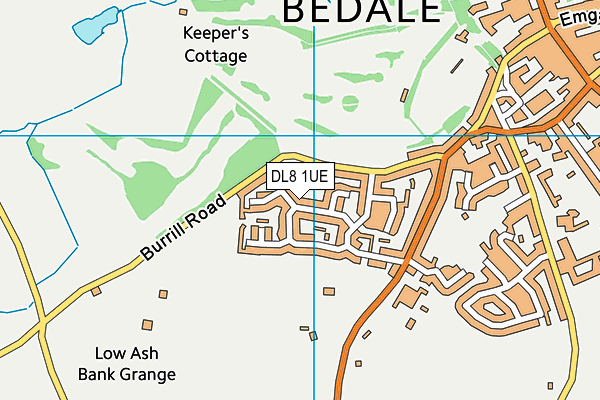 DL8 1UE map - OS VectorMap District (Ordnance Survey) DL8 1UE map - OS VectorMap District (Ordnance Survey)