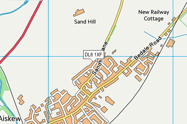 DL8 1XF map - OS VectorMap District (Ordnance Survey) DL8 1XF map - OS VectorMap District (Ordnance Survey)