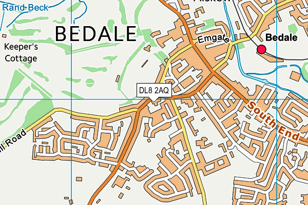 DL8 2AQ map - OS VectorMap District (Ordnance Survey) DL8 2AQ map - OS VectorMap District (Ordnance Survey)
