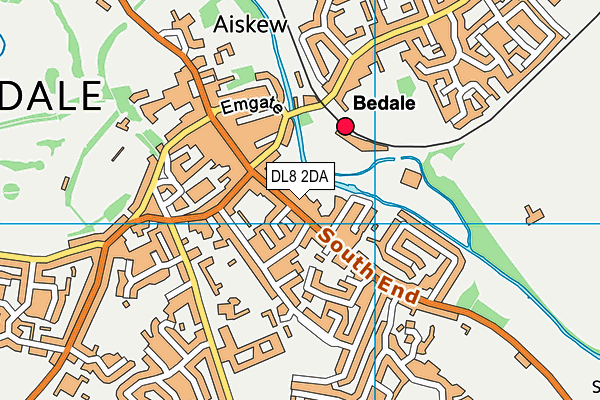 DL8 2DA map - OS VectorMap District (Ordnance Survey) DL8 2DA map - OS VectorMap District (Ordnance Survey)