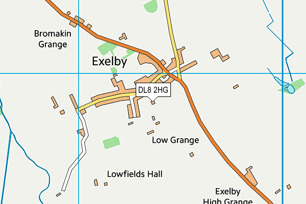 DL8 2HG map - OS VectorMap District (Ordnance Survey)