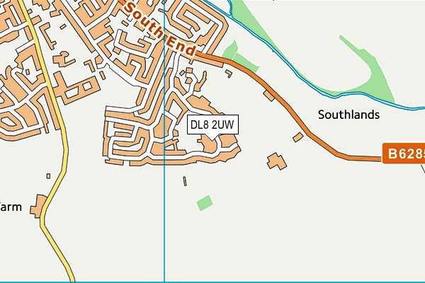 DL8 2UW map - OS VectorMap District (Ordnance Survey)