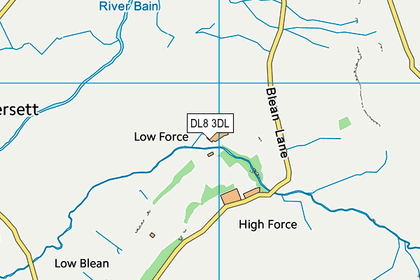 DL8 3DL map - OS VectorMap District (Ordnance Survey) DL8 3DL map - OS VectorMap District (Ordnance Survey)