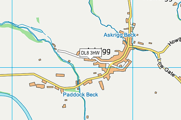 DL8 3HW map - OS VectorMap District (Ordnance Survey) DL8 3HW map - OS VectorMap District (Ordnance Survey)