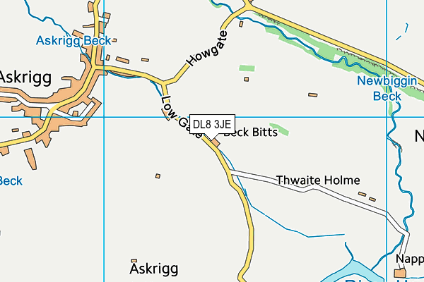 DL8 3JE map - OS VectorMap District (Ordnance Survey) DL8 3JE map - OS VectorMap District (Ordnance Survey)