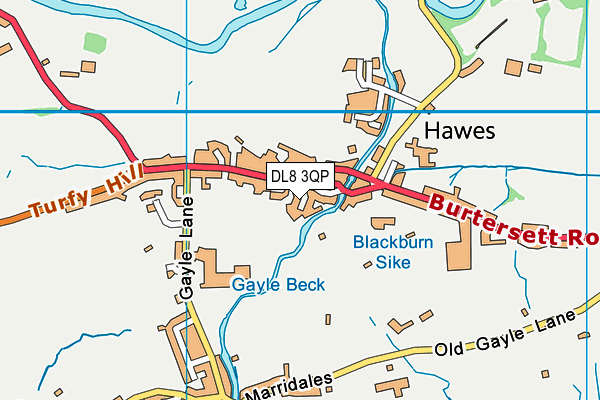 DL8 3QP map - OS VectorMap District (Ordnance Survey) DL8 3QP map - OS VectorMap District (Ordnance Survey)