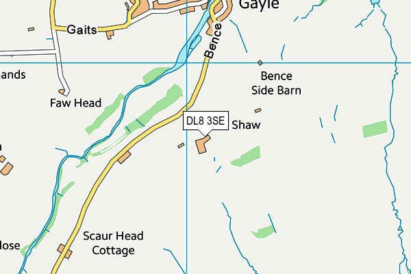 DL8 3SE map - OS VectorMap District (Ordnance Survey) DL8 3SE map - OS VectorMap District (Ordnance Survey)