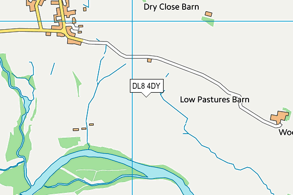 DL8 4DY map - OS VectorMap District (Ordnance Survey) DL8 4DY map - OS VectorMap District (Ordnance Survey)