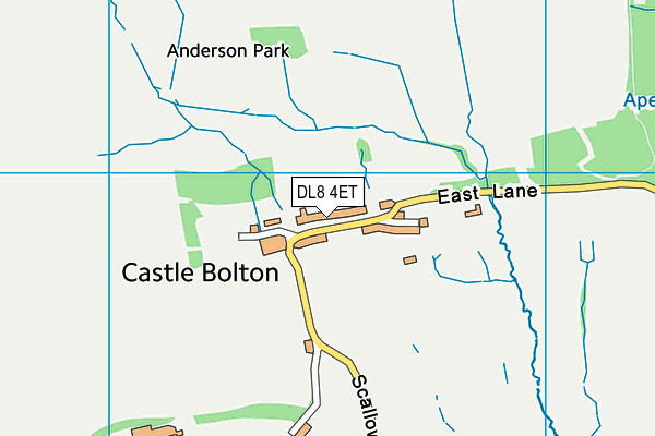 DL8 4ET map - OS VectorMap District (Ordnance Survey)