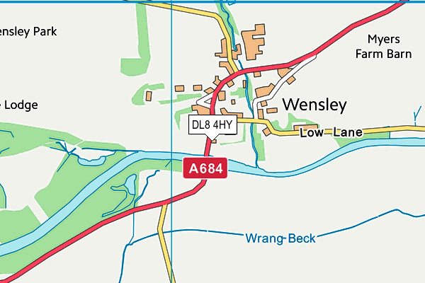 DL8 4HY map - OS VectorMap District (Ordnance Survey)