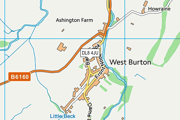 DL8 4JU map - OS VectorMap District (Ordnance Survey) DL8 4JU map - OS VectorMap District (Ordnance Survey)