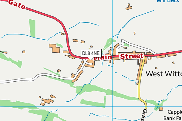 DL8 4NE map - OS VectorMap District (Ordnance Survey) DL8 4NE map - OS VectorMap District (Ordnance Survey)
