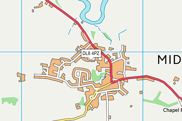 DL8 4PZ map - OS VectorMap District (Ordnance Survey) DL8 4PZ map - OS VectorMap District (Ordnance Survey)