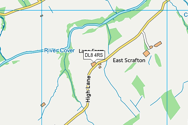 DL8 4RS map - OS VectorMap District (Ordnance Survey)